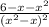 \frac{6-x-x^2}{(x^2-x)^2}