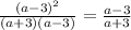 \frac{(a-3)^2}{(a+3)(a-3)} =\frac{a-3}{a+3}