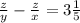 \frac{z}{y} - \frac{z}{x} =3 \frac{1}{5}