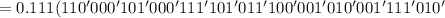 = 0.111(110'000'101'000'111'101'011'100'001'010'001'111'010'