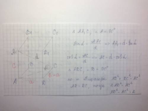 Воснове прямоугольного параллелепипеда лежит квадрат. найдите площадь боковой поверхности паралепипе