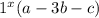 1^{x} (a-3b-c)