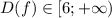 D(f) \in [ 6 ; +\infty )