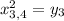 x_{3,4}^2 = y_3