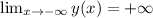 \lim_{x \to -\infty} y(x) = +\infty