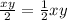 \frac{xy}{2} = \frac{1}{2} xy