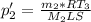 p'_2= \frac{m_2*RT_3}{M_2LS}