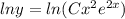 lny = ln(Cx^2e^{2x})