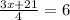 \frac{3x+21}{4} = 6&#10;