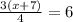 \frac{3(x+7)}{4} = 6