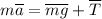 m \overline{a} = \overline{mg} + \overline{T}