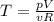 T= \frac{pV}{vR}