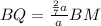 BQ = \frac{ \frac{2}{7} a }{a} BM