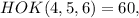 HOK (4,5,6) = 60 ,