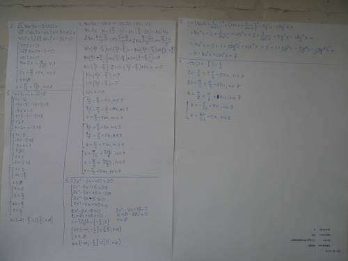 Желательно с решением. 1. cos(2x-(2pi)\2)=-1/2 2. √2*sin(4x)=3cos(2x) 3. |x+3|+|x-1|> 5 4. sin(6x