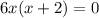 6x(x+2)=0