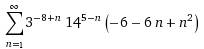 Исследовать сходимость ряда +oo е n=1 ((n^2-6n-6)*3^(n-8))/14^(n-5)