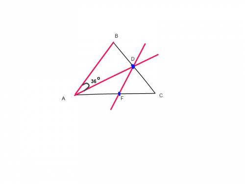 Отрезок ad- биссектриса треугольника abc.через точку d проведена прямая, паралленльна стороне ab и п