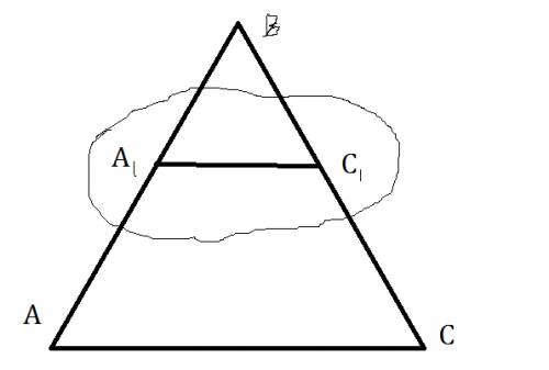Дан треугольник абс.плоскость,параллельная прямой ас,пересекает сторону аб в точке а1,а сторону вс в