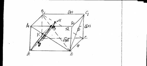 Впрямоугольном параллепипеде abcda1b1c1d1 ab=4 ab1=15 b1d=корень 305. найдите расстояние между ab и