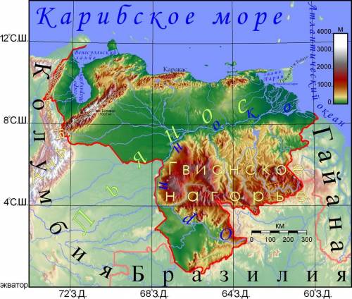 Каковы особенности рельефа венесуэлы? общий характер поверхности, основные формы рельефа и распредел