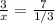 \frac{3}{x} = \frac{7}{1/3}