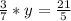 \frac{3}{7}*y= \frac{21}{5}