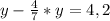 y- \frac{4}{7}*y=4,2