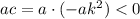 ac=a\cdot (-ak^2)