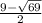 \frac{9- \sqrt{69} }{2}