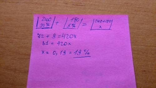 Слили два раствора серной кислоты 240 грамм 30 процентного и 180 грамм пятипроцентного расчитайте ма
