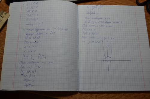 1)у=3х^3-9х-определить интеграл возрастания и убывания 2)f(x)=12х-3х^2-2х^3 найти точки экстремума 3