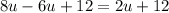 8u-6u+12=2u+12