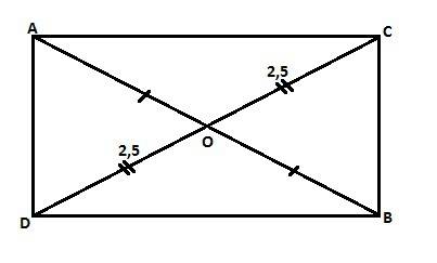 Отрезки ab и cd пересикаются в точке о: ob=oc, oa=od, cd=5см.найдите ав. докажите, что треугольники