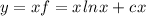 y=xf=x^{} ln^{}x+c^{}x