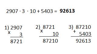 2907умножить на 3 умножить на 10 плюс 5403