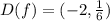 D(f)=(-2, \frac{1}{6})