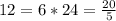 12=6*2&#10;4=\frac{20}{5}