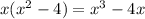 x( x^{2} -4)= x^{3} -4x