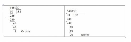 5469/30 с остатком 5480/30 с остатком