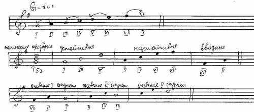 Соль мажор тоническое трезвучие устойчивые ступени неустойчивые ступени вводные ступени опевание уст