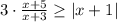 3 \cdot \frac{x+5}{x+3} \geq |x+1| \