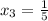 x_{3} = \frac{1}{5}