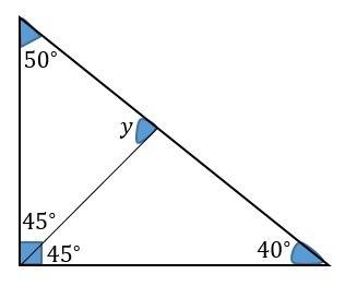 Один из острых углов прямоугольного треугольника равен 50 градусов найдите угол между бессктриссоой