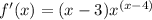 f'(x)=(x-3)x^{(x-4)}