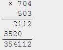 Как решить пример 704×503 в столбик