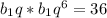 b_1q*b_1q^6=36