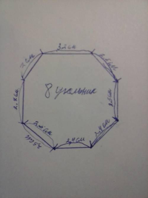 Постройте правильный восьмиугольник