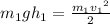 m_{1}g h_{1}= \frac{ m_{1} v_{1}в }{2}