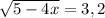 \sqrt{5-4x} = 3,2